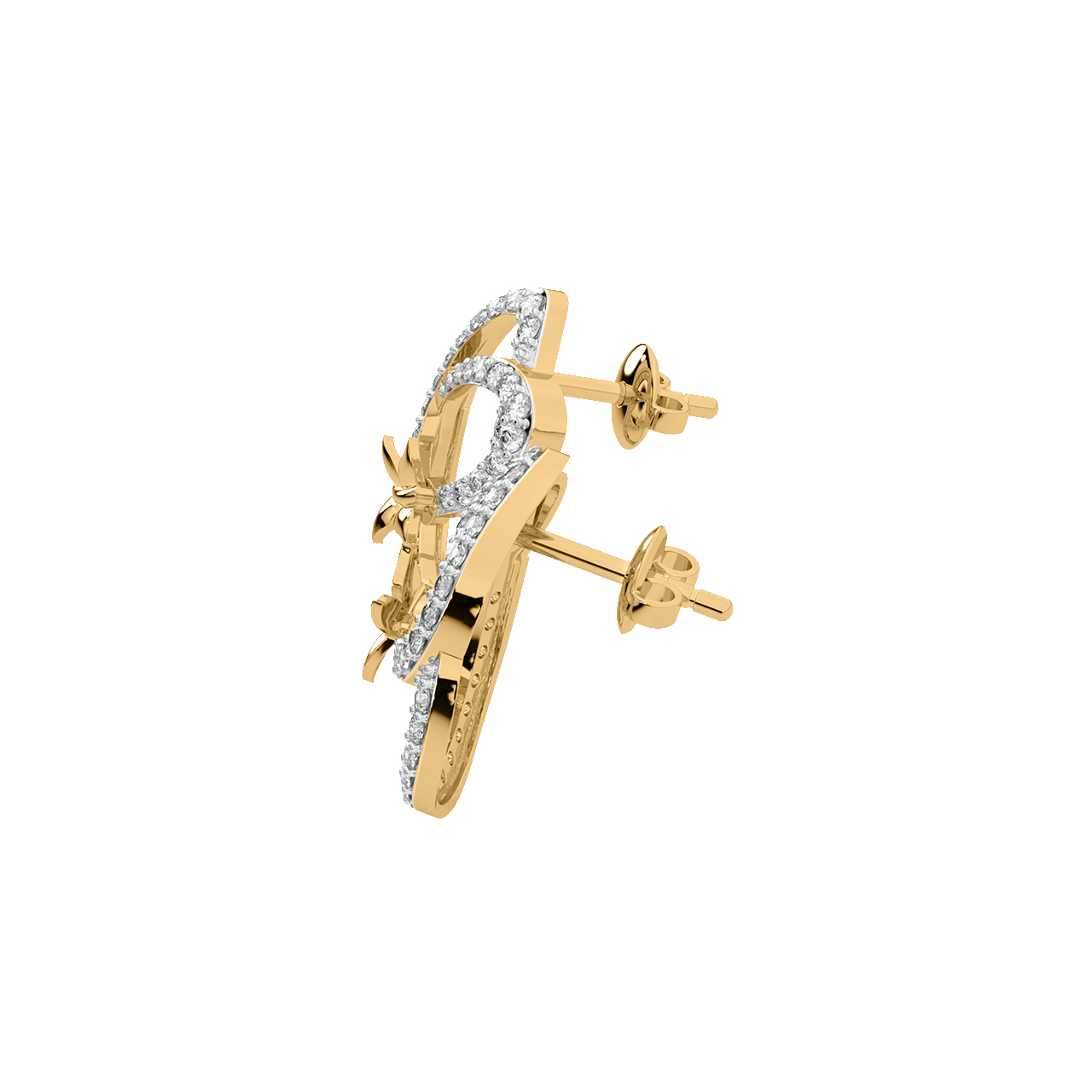 Holly Round Diamond Stud Earrings